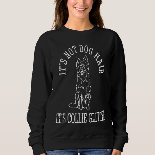 Border Collie Hundehaar Haar Sweatshirt (Vorderseite)