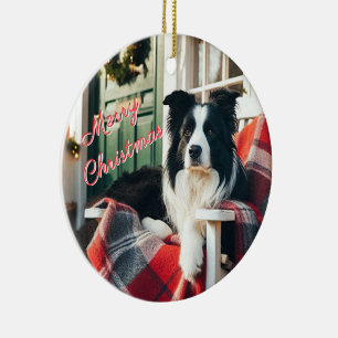 Border Collie Hundeliebhaber Weihnachtsgeschenk An Keramik Ornament