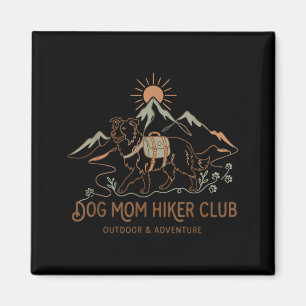 Border Collie Hundemutter Wanderclub Muttertag Magnet