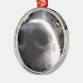 Border-Collie-Hundenasen-Weihnachtsverzierung Ornament Aus Metall (Links)
