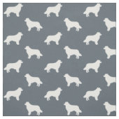 Border Collie-Hunderassen-Silhouetten-Muster Stoff (Muster)