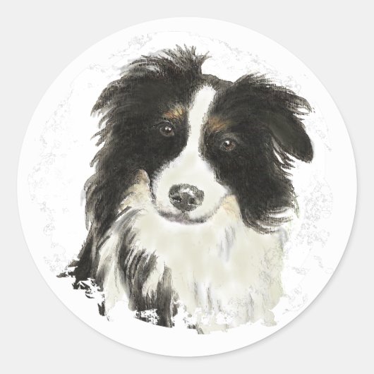 Border Collie - Hundesammlung Runder Aufkleber (Vorderseite)