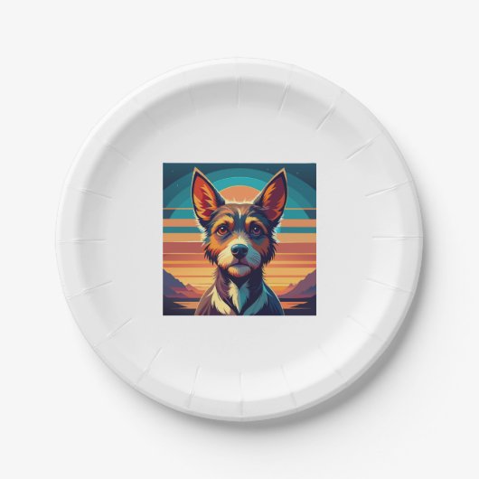 Border Collie Hundeshirt Pappteller (Vorderseite)