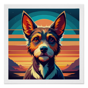 Border Collie-Hundeshirt Poster