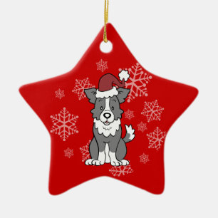 Border-Collie-Hundeverzierung Keramikornament