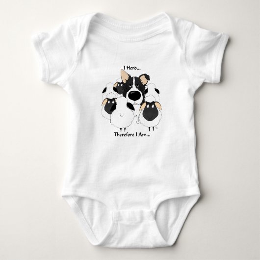 Border-Collie - i-Herde… deshalb bin ich Baby Strampler (Vorderseite)