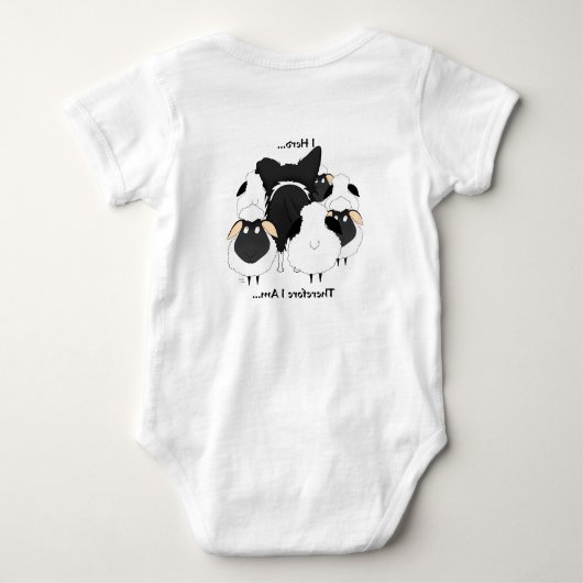 Border-Collie - i-Herde… deshalb bin ich Baby Strampler (Rückseite)