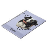 Border Collie -"I m a Genius" - Individualisierbar Notizblock (Linke Seite)