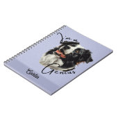 Border Collie -"I m a Genius" - Individualisierbar Notizblock (Linke Seite)