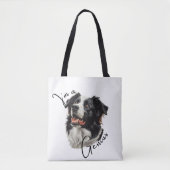 Border Collie 'I m a Genius' Tote Bag Tasche (Vorderseite)