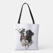 Border Collie 'I m a Genius' Tote Bag Tasche (Rückseite)
