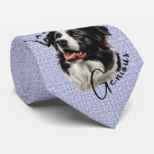 Border Collie-"Ich bin ein Genie" Funny Design Krawatte (Gerollt)