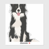 Border Collie Illustration! Aufkleber (Blatt)
