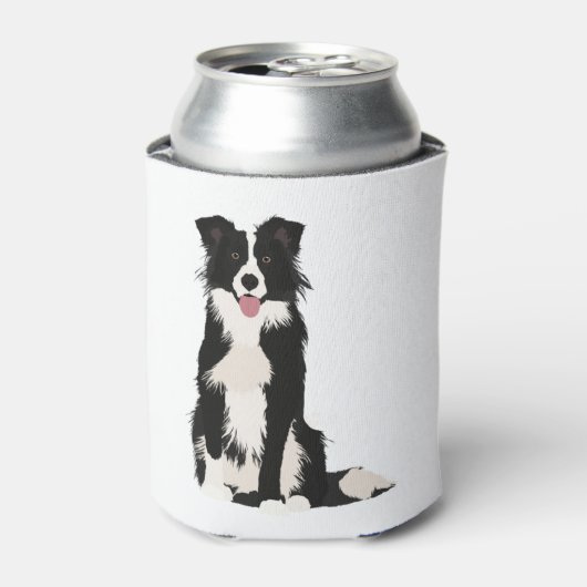 Border Collie Illustration! Dosenkühler (Kanne Vorderseite)