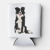 Border Collie Illustration! Dosenkühler (Vorderseite)