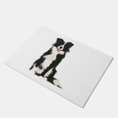 Border Collie Illustration! Fußmatte (Schrägansicht)