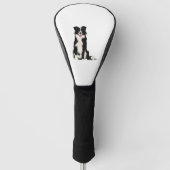 Border Collie Illustration! Golf Headcover (Vorderseite)
