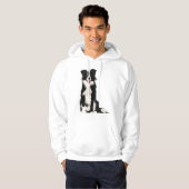 Border Collie Illustration! Hoodie (Vorne ganz)