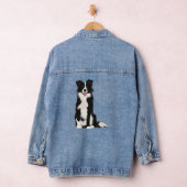 Border Collie Illustration! Jeansjacke (Hangar)