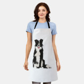 Border Collie Illustration! Schürze (Getragen)
