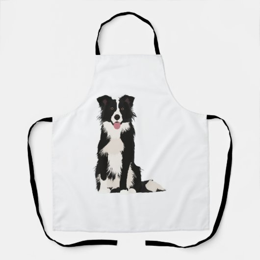 Border Collie Illustration! Schürze (Vorderseite)