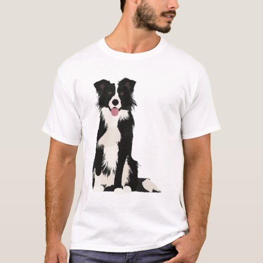 Border Collie Illustration! T-Shirt (Vorderseite)