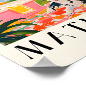 Border Collie im Badezimmer Kunstdrucke, Matismaue Poster (Ecke)