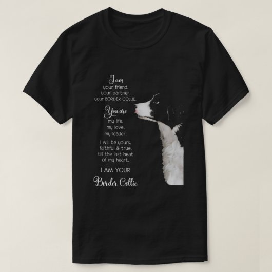 Border Collie Im dein Freund T-Shirt (Design vorne)