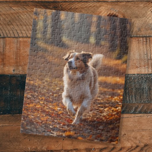 Border Collie im Wald Puzzle