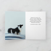Border Collie im Winter Snow Weihnachtsbaum Karte (Innenseite)