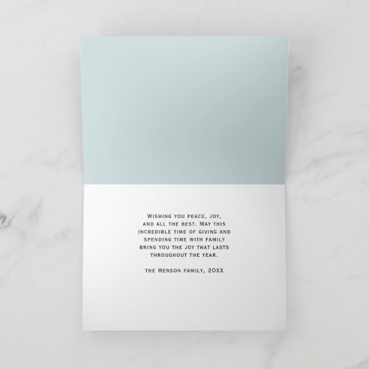 Border Collie im Winter Snow Weihnachtsbaum Karte (Innenseite)