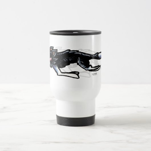 Border Collie in Action Reisebecher (Mittel)