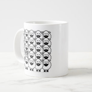 Border-Collie in den Schafen Jumbo-Tasse