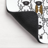 Border-Collie in den Schafen Mousepad (Ecke)