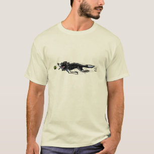 Border-Collie in der Aktion T-Shirt