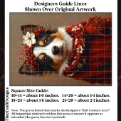 Border Collie in Festive Red Scarf EE2R Decoupage Seidenpapier