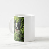 Border Collie in grün Kaffeetasse (Vorderseite Links)