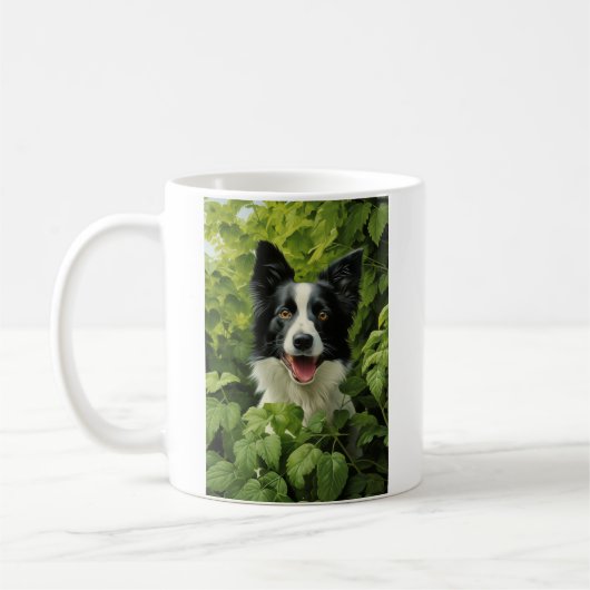 Border Collie in grün Kaffeetasse (Links)