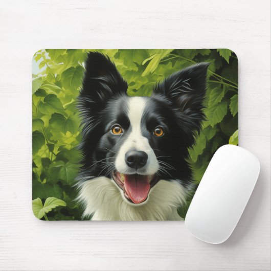 Border Collie in grün Mousepad (Mit Mouse)