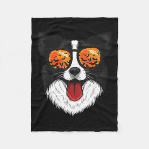 Border Collie in Sonnenbrille Faules Halloween-Kos Fleecedecke