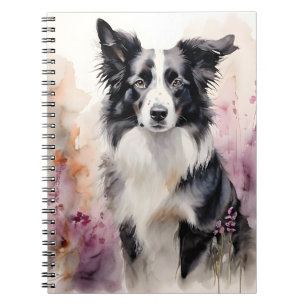 Border Collie Ink Portrait Notizblock