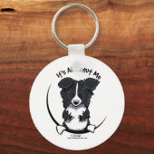 Border Collie ist alles über mich Schlüsselanhänger (Vorderseite)