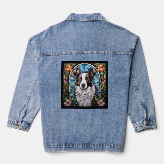 Border Collie Jean Jacket Jeansjacke (Rückseite)