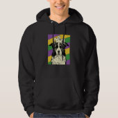 Border Collie Jester Mardi Gras Dog Mom or Dad Hoodie (Vorderseite)
