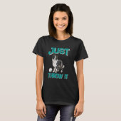 Border Collie JUST GING IT Funny Border Collie Ow T-Shirt (Vorne ganz)