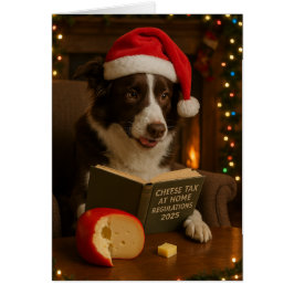 Border Collie 'Käse-Steuer' Weihnachtskarte