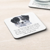 Border Collie Keepsakes Getränkeuntersetzer (Linke Seite)