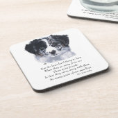 Border Collie Keepsakes Getränkeuntersetzer (Linke Seite)