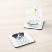 Border Collie Keepsakes Getränkeuntersetzer (Rechte Seite)