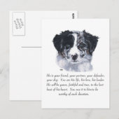 Border Collie Keepsakes Postkarte (Vorne/Hinten)